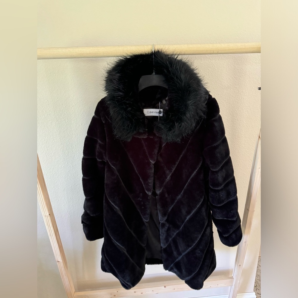 Calvin Klein Faux Fur Coat